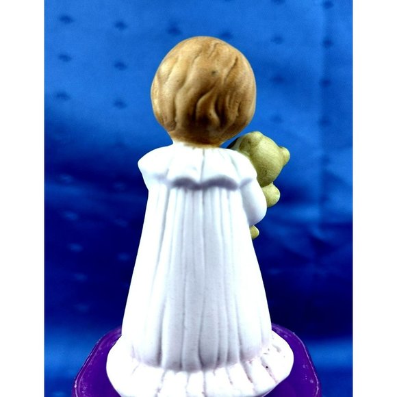 Vintage Enesco Giftware Brunette Kid 1 Birthday Girl Growing Up Girls 1982 - Picture 6 of 9